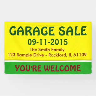 Banderoles Uniquement jaune citron et rayure couleur + votre