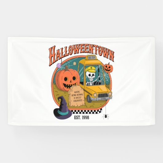 Banderoles Université citrouille Halloweentown (Horizontal)