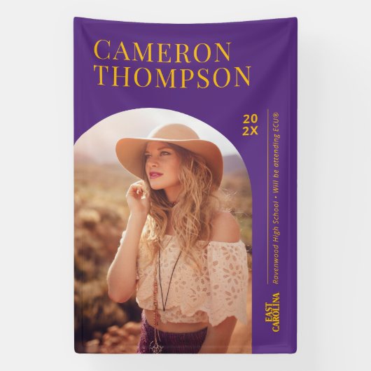 Banderoles Université de Caroline de l'Est | Caroline de l'Es (Verticale)