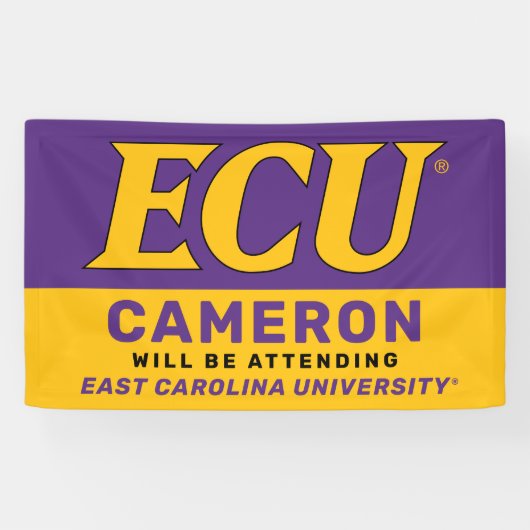 Banderoles Université de Caroline de l'Est | Logo de l'écu (Horizontal)