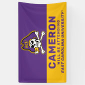 Banderoles Université de Caroline de l'Est | Pirates écus (Vertical)