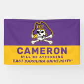 Banderoles Université de Caroline de l'Est | Pirates écus (Horizontal)