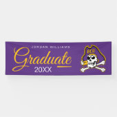 Banderoles Université de Caroline de l'Est | Pirates écus (Horizontal)