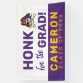 Banderoles Université de Caroline de l'Est | Pirates écus (Vertical)