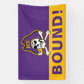 Banderoles Université de Caroline de l'Est | Pirates écus (Verticale)