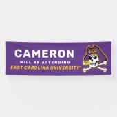 Banderoles Université de Caroline de l'Est | Pirates écus (Horizontal)