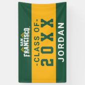 Banderoles Université de San Francisco | Classe de fin d'étud (Vertical)