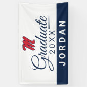 Banderoles Université du Mississippi | Script M (Vertical)