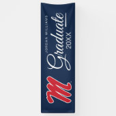 Banderoles Université du Mississippi | Script M (Vertical)