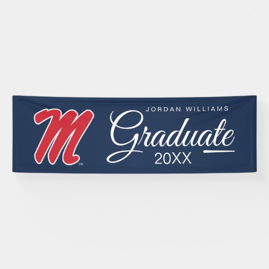 Banderoles Université du Mississippi | Script M (Horizontal)