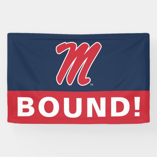 Banderoles Université du Mississippi | Script M (Horizontal)