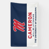 Banderoles Université du Mississippi | Script M (Verticale)