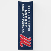 Banderoles Université du Mississippi | Script M (Vertical)