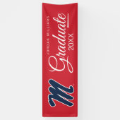 Banderoles Université du Mississippi | Script M (Vertical)