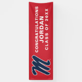 Banderoles Université du Mississippi | Script M (Vertical)