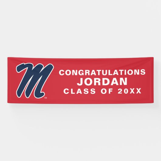 Banderoles Université du Mississippi | Script M (Horizontal)