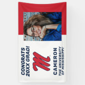 Banderoles Université du Mississippi | Script M (Vertical)