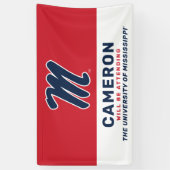 Banderoles Université du Mississippi | Script M (Vertical)