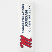 Banderoles Université du Mississippi | Script M (Vertical)