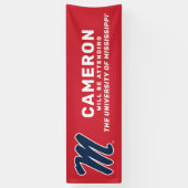 Banderoles Université du Mississippi | Script M (Vertical)