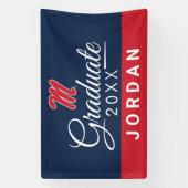 Banderoles Université du Mississippi | Script M (Verticale)