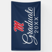 Banderoles Université du Mississippi | Script M (Vertical)