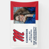 Banderoles Université du Mississippi | Script M (Vertical)