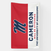 Banderoles Université du Mississippi | Script M (Verticale)