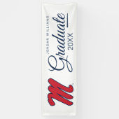 Banderoles Université du Mississippi | Script M (Vertical)