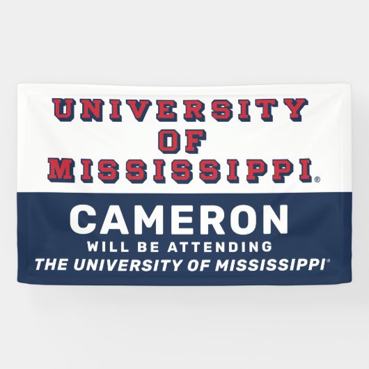 Banderoles Université du Mississippi | Type de bloc (Horizontal)