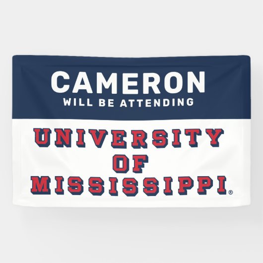 Banderoles Université du Mississippi | Type de bloc (Horizontal)
