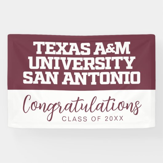 Banderoles Université Texas A&M de San Antonio (Horizontal)