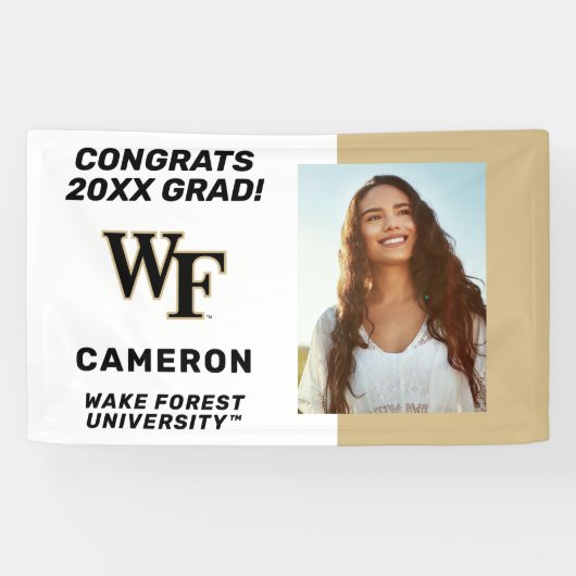 Banderoles Université Wake Forest | WF (Horizontal)