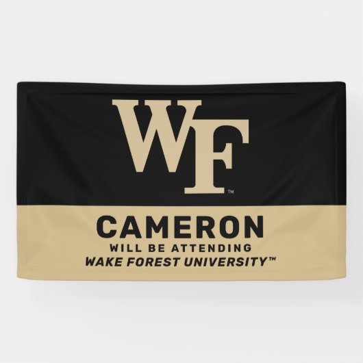 Banderoles Université Wake Forest | WF (Horizontal)