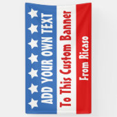 Banderoles USA Election Rouge Blanc Bleu Personnalisable (Vertical)