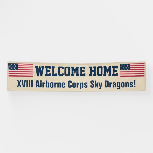 Banderoles USA Flag Desert Welcome Home Custom Banner (Horizontal)