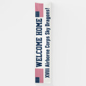 Banderoles USA Flag Welcome Home Custom Banner (Vertical)