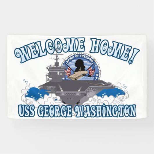 Banderoles USS George Washington - maison bienvenue (Horizontal)
