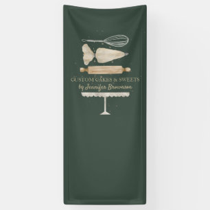 Banderoles Ustensile de cuisine de cuisson vert foncé