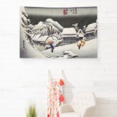 Banderoles Utagawa Hiroshige - Neige du soir à Kanbara (Insitu)