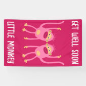 Banderoles Va Bien Bientôt Petit Singe (Horizontal)