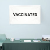 Banderoles Vacciné, noir blanc personnalisable (Salon professionnel)