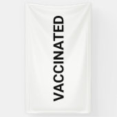 Banderoles Vacciné, noir blanc personnalisable (Vertical)