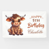 Banderoles Vache Brown FUNNY (Horizontal)