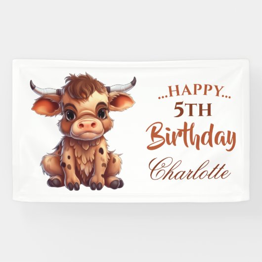 Banderoles Vache Brown FUNNY (Horizontal)