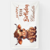 Banderoles Vache Brown FUNNY (Vertical)