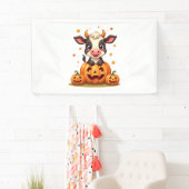 Banderoles Vache citrouille Patch (En situation)