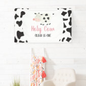 Banderoles Vache d'anniversaire Imprimer (En situation)