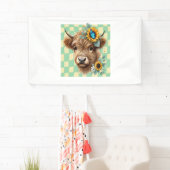 Banderoles Vache de tournesol, Vache de joli Highland (En situation)