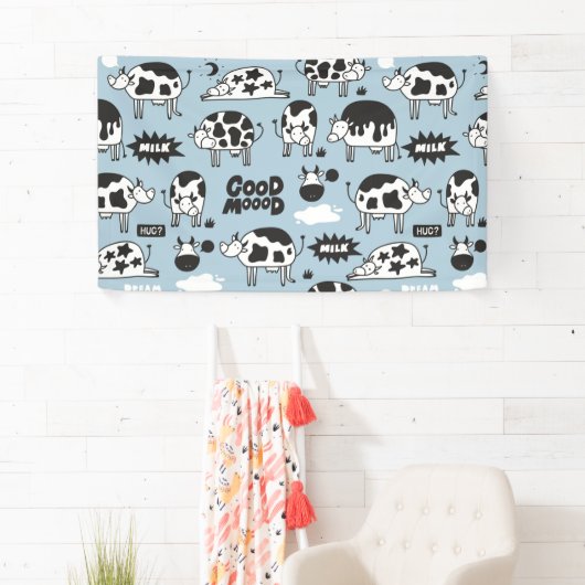 Banderoles Vache et lait (En situation)